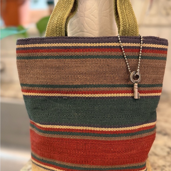 Fossil vintage Striped Multicolor Tote Bag - Picture 2 of 9